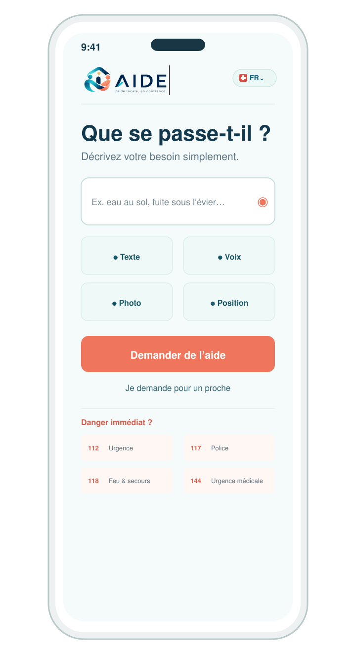 AIDE App Startbildschirm